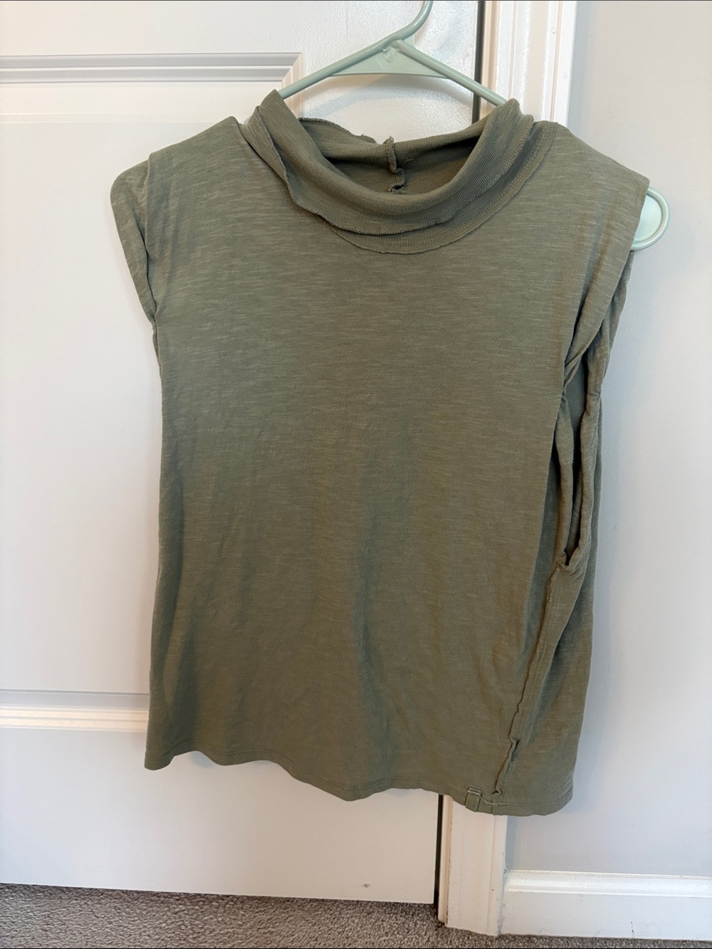 Free People Sleeveless Mock Neck Cotton Tank